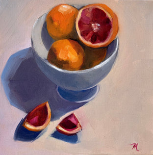 Original art for sale at UGallery.com | Bowl of Blood Oranges by Malia Pettit | $275 | oil painting | 10' h x 10' w | photo 1