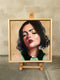 Original art for sale at UGallery.com | Emerald Lapels by Malia Pettit | $1,900 | oil painting | 13' h x 13' w | thumbnail 3