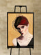 Original art for sale at UGallery.com | Fascinator by Malia Pettit | $3,675 | oil painting | 25' h x 19' w | thumbnail 3