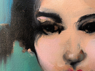 Original art for sale at UGallery.com | Geisha Stare by Malia Pettit | $225 | oil painting | 8' h x 8' w | photo 1