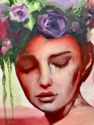 Original art for sale at UGallery.com | Lady in Waiting by Malia Pettit | $800 | oil painting | 20' h x 16' w | photo 4