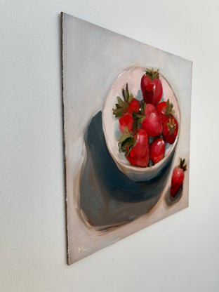 Strawberry Love by Malia Pettit |  Side View of Artwork 