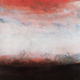 Original art for sale at UGallery.com | Mandarin Dawn by Agata Kijanka | $1,725 | mixed media artwork | 30' h x 30' w
