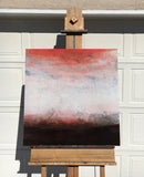 Original art for sale at UGallery.com | Mandarin Dawn by Agata Kijanka | $1,725 | mixed media artwork | 30' h x 30' w | thumbnail 3