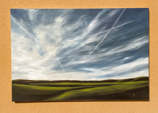 Original art for sale at UGallery.com | Aerial Dramatics XXIV by Mandy Main | $1,700 | oil painting | 24' h x 36' w | photo 3