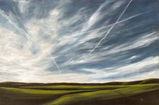 Original art for sale at UGallery.com | Aerial Dramatics XXIV by Mandy Main | $1,700 | oil painting | 24' h x 36' w | photo 1