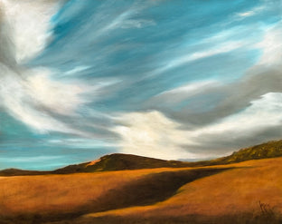 Original art for sale at UGallery.com | Aerial Dynamics VIII by Mandy Main | $750 | oil painting | 16' h x 20' w | photo 1
