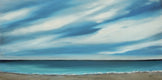 Original art for sale at UGallery.com | Blue Horizon II by Mandy Main | $700 | oil painting | 12' h x 24' w | thumbnail 1