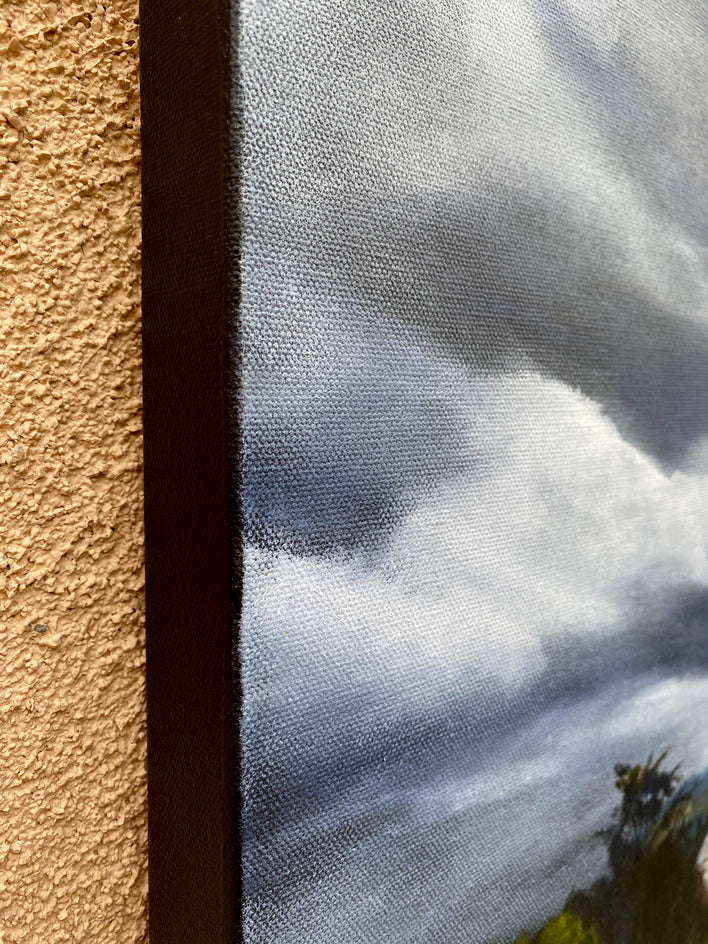 Chasing Lancelot by Mandy Main |  Side View of Artwork 