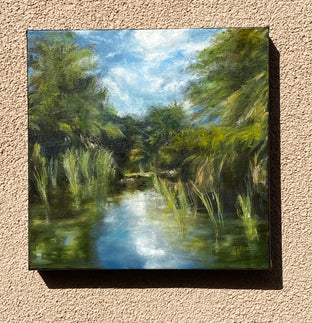 Original art for sale at UGallery.com | Enchanted Sanctuary by Mandy Main | $525 | oil painting | 12' h x 12' w | photo 3