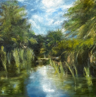 Original art for sale at UGallery.com | Enchanted Sanctuary by Mandy Main | $525 | oil painting | 12' h x 12' w | photo 1
