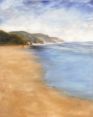 Original art for sale at UGallery.com | Morning Walk by Mandy Main | $775 | oil painting | 20' h x 16' w | photo 1