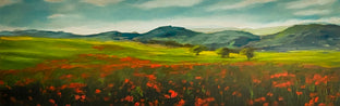 Original art for sale at UGallery.com | Superbloom in Tuscany by Mandy Main | $625 | oil painting | 8' h x 24' w | photo 1