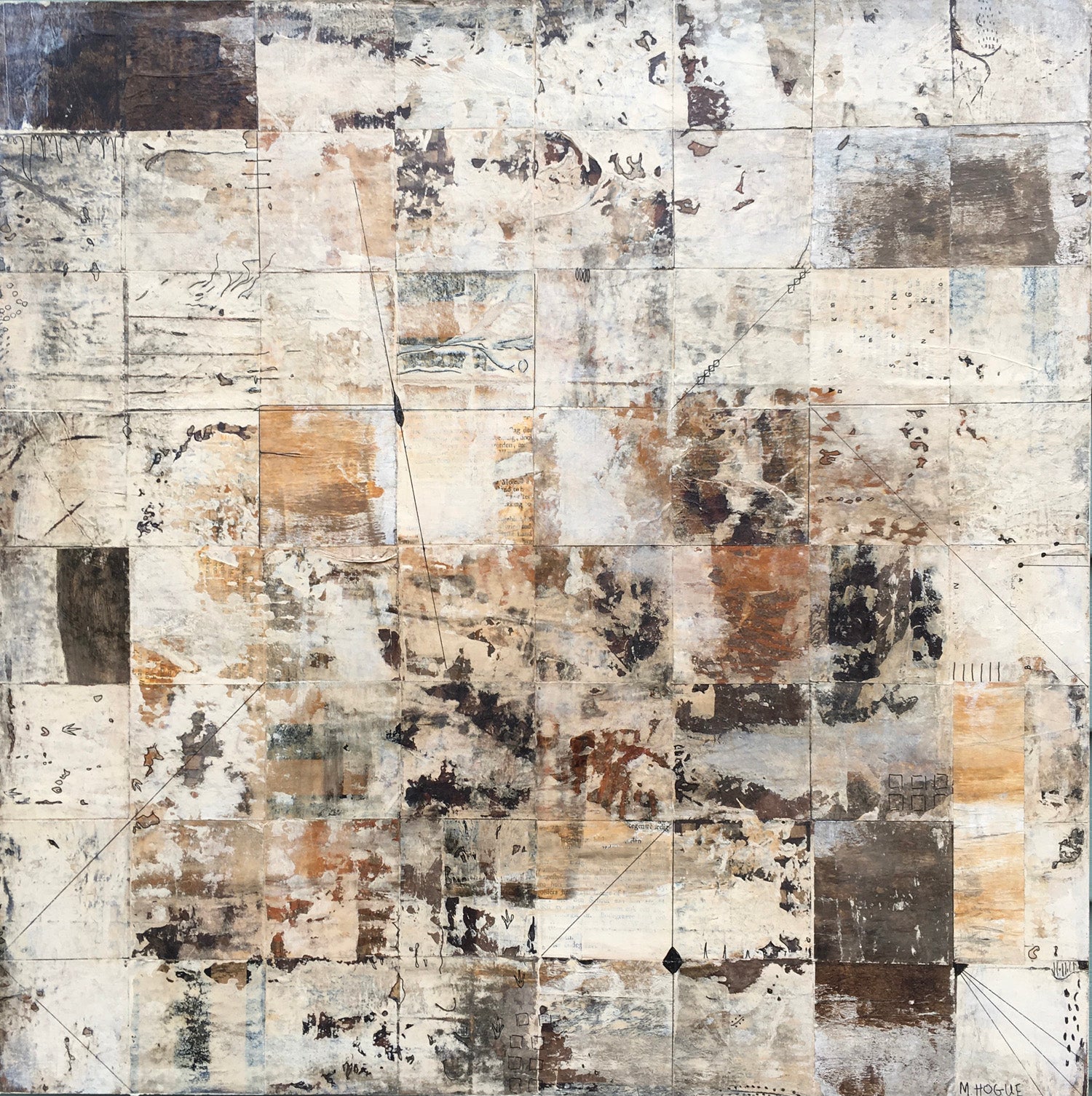 When Dinosaurs Roamed the Earth by Margriet Hogue mixed media artwork