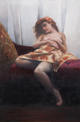 Original art for sale at UGallery.com | Marian by John Kelly | $2,400 | oil painting | 36' h x 24' w | photo 1