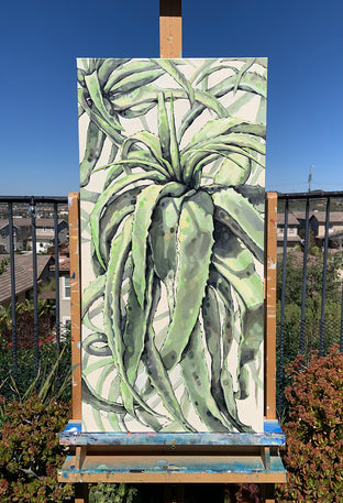 Original art for sale at UGallery.com | Can't Tame Me by Marie-Eve Champagne | $625 | acrylic painting | 30' h x 15' w | photo 3