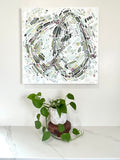 Original art for sale at UGallery.com | Ellipses by Marie-Eve Champagne | $650 | acrylic painting | 24' h x 24' w | thumbnail 3