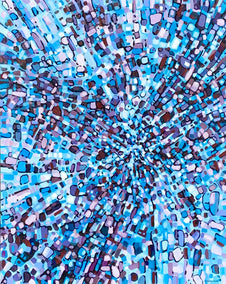 acrylic painting by Marie-Eve Champagne titled Fragmentation - Falling In