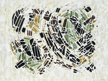 acrylic painting by Marie-Eve Champagne titled Fragmentation II - Pieces