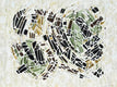 Original art for sale at UGallery.com | Fragmentation II - Pieces by Marie-Eve Champagne | $1,275 | acrylic painting | 30' h x 40' w | thumbnail 1