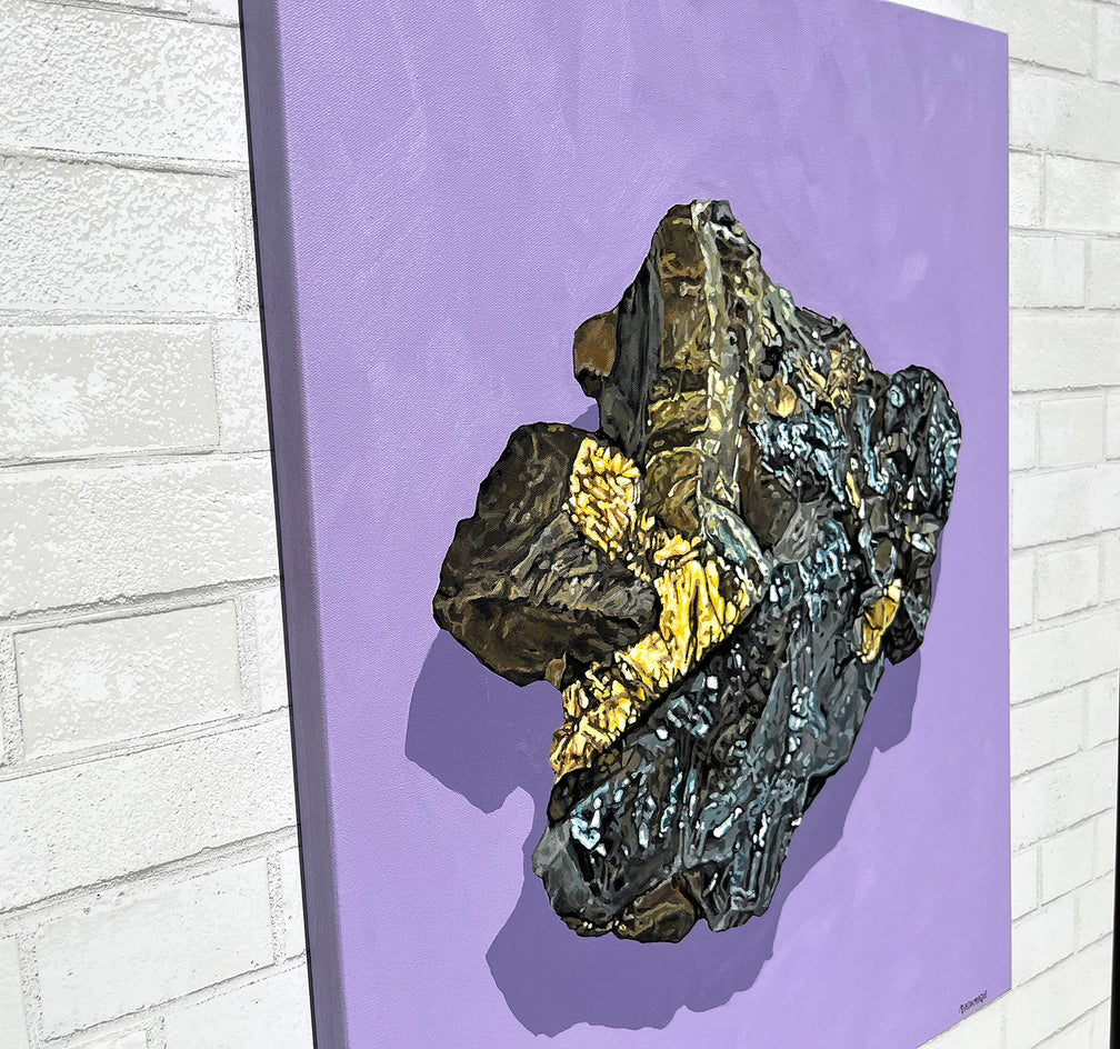 Of Rocks and Colors - BG by Marie-Eve Champagne |  Side View of Artwork 