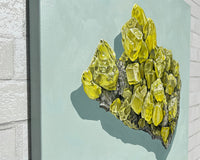 Original art for sale at UGallery.com | Of Rocks and Colors - Sulphur Shine by Marie-Eve Champagne | $1,050 | acrylic painting | 24' h x 24' w | thumbnail 2