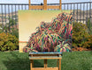 Original art for sale at UGallery.com | Points by Marie-Eve Champagne | $975 | acrylic painting | 24' h x 30' w | thumbnail 3