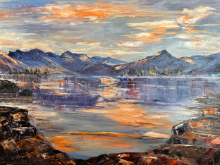 Original art for sale at UGallery.com | Montana Sunrise by Marilyn Froggatt | $800 | oil painting | 18' h x 24' w | photo 1