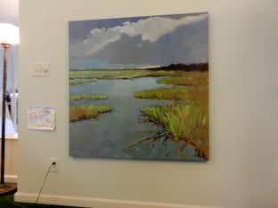 Original art for sale at UGallery.com | Marsh by Mary Pratt | $3,275 | oil painting | 48' h x 48' w | photo 2