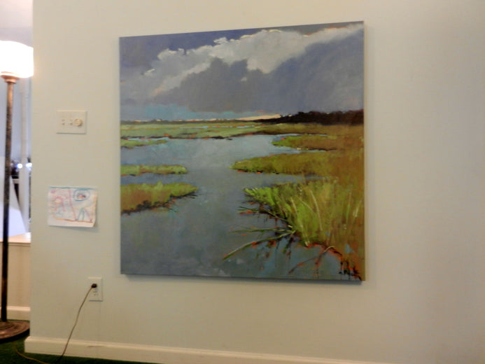 Marsh by Mary Pratt |  Side View of Artwork 