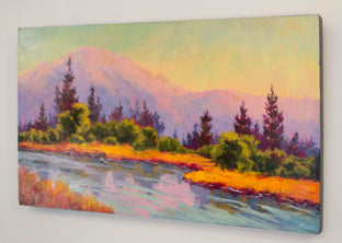Marsh and Willows by Karen E Lewis |  Side View of Artwork 