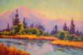 Original art for sale at UGallery.com | Marsh and Willows by Karen E Lewis | $1,400 | oil painting | 24' h x 36' w | thumbnail 1