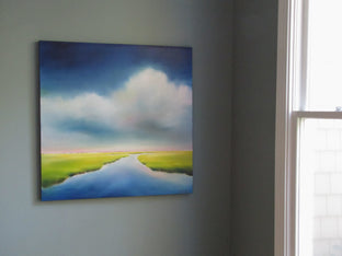 Original art for sale at UGallery.com | Marsh Blues III by Nancy Hughes Miller | $2,200 | oil painting | 36' h x 36' w | photo 3
