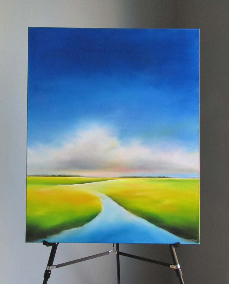 Marsh Creek Light by Nancy Hughes Miller |  Closeup View of Artwork 