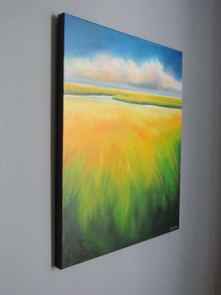 Marsh Grass Light by Nancy Hughes Miller |  Side View of Artwork 