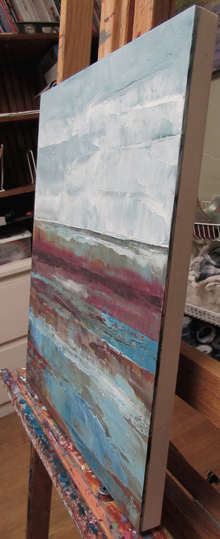 Original art for sale at UGallery.com | Marsh Land by Valerie Berkely | $300 | oil painting | 14' h x 11' w | photo 2