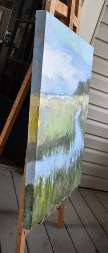 A Day In The Marsh by Mary Pratt |  Side View of Artwork 