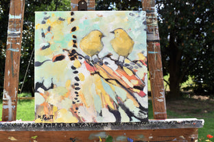 Original art for sale at UGallery.com | Chat by Mary Pratt | $475 | oil painting | 12' h x 12' w | photo 3