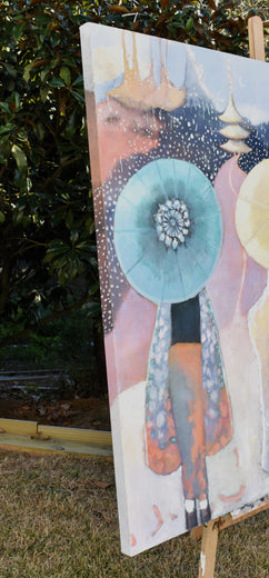 Tale of Two Moons by Mary Pratt |  Side View of Artwork 