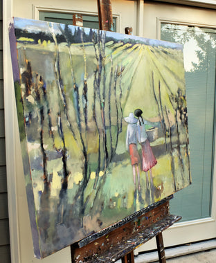 Days End in the Vineyard by Mary Pratt |  Side View of Artwork 