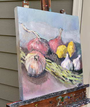 Original art for sale at UGallery.com | Eat Your Vegetables by Mary Pratt | $950 | oil painting | 20' h x 20' w | photo 2