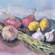 Original art for sale at UGallery.com | Eat Your Vegetables by Mary Pratt | $950 | oil painting | 20' h x 20' w | thumbnail 1