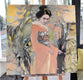 Original art for sale at UGallery.com | Geisha in the Tropics by Mary Pratt | $2,300 | oil painting | 36' h x 36' w | thumbnail 3
