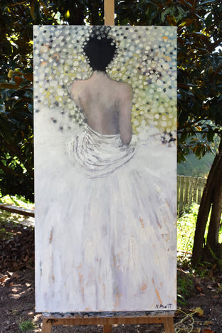 Original art for sale at UGallery.com | One Must Shimmer by Mary Pratt | $2,700 | oil painting | 48' h x 24' w | photo 3