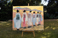 Original art for sale at UGallery.com | Parasol Parade by Mary Pratt | $5,000 | oil painting | 48' h x 60' w | thumbnail 3
