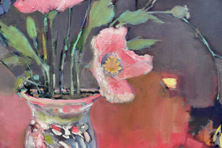 Original art for sale at UGallery.com | Poppy Love by Mary Pratt | $1,900 | oil painting | 30' h x 30' w | photo 4