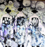 Original art for sale at UGallery.com | Prism Geisha by Mary Pratt | $4,100 | oil painting | 48' h x 48' w | thumbnail 1