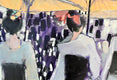 Original art for sale at UGallery.com | Sashaying Geishas by Mary Pratt | $2,675 | oil painting | 30' h x 40' w | thumbnail 4