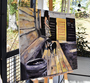 The Yellow Door by Mary Pratt |   Closeup View of Artwork 