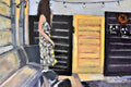 Original art for sale at UGallery.com | The Yellow Door by Mary Pratt | $2,075 | oil painting | 30' h x 30' w | thumbnail 2